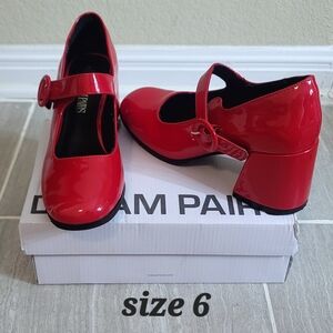 Women's Red Mary Jane Heels